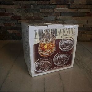 Fifth Avenue Crystal Coasters Set - Clear